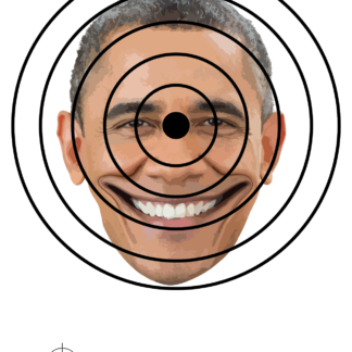 Politically incorrect Barack Obama shooting targets for sale