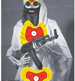 Politically incorrect crazy Mohammed terrorist shooting targets for sale