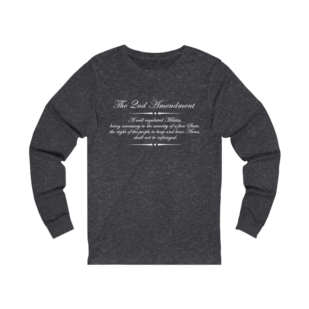 The 2nd Amendment – Jersey Long Sleeve Tee – Black And Multiple Dark ...